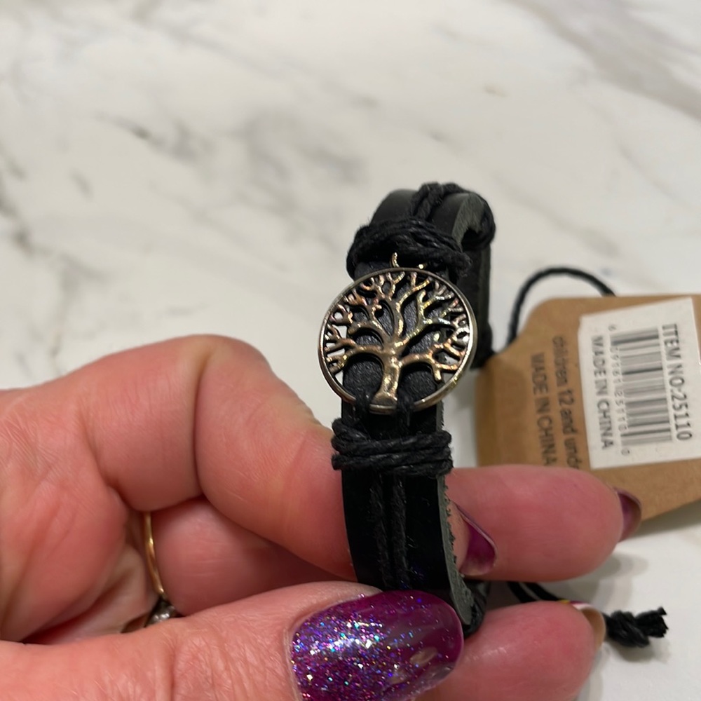 Tree of life genuine leather bracelet